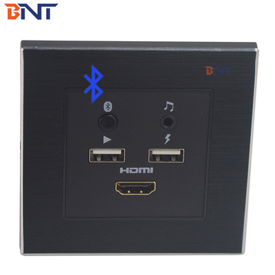 Mini Media Hub montado em flush com porta de carregamento de energia USB 5 V 2.1 A