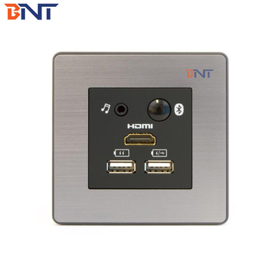 Mini Media Hub montado em flush com porta de carregamento de energia USB 5 V 2.1 A