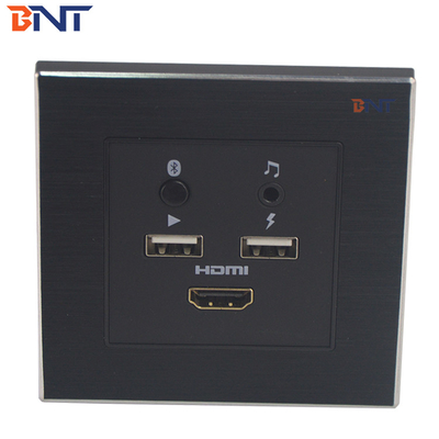 Mini Media Hub montado em flush com porta de carregamento de energia USB 5 V 2.1 A