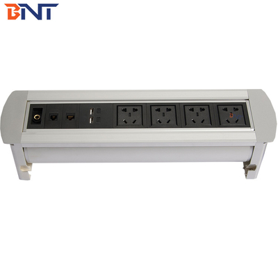 interface de alimentação dupla universal usada em escritório sala manual flip up socket MK6204