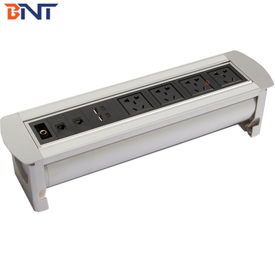 interface de alimentação dupla universal usada em escritório sala manual flip up socket MK6204