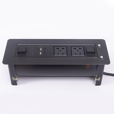 Carregador duplo USB de liga de alumínio Desktop Soquete de dados de alimentação