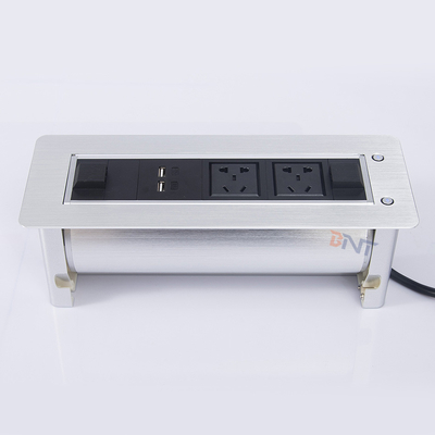 Carregador duplo USB de liga de alumínio Desktop Soquete de dados de alimentação