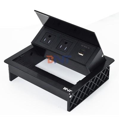 Fábrica UsDesktop Mesa Flip Cover 20W USB Socket Escondido Desktop Power Grommet Brush