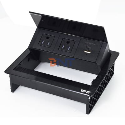 Fábrica UsDesktop Mesa Flip Cover 20W USB Socket Escondido Desktop Power Grommet Brush