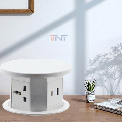 Eletrônico Desktop Soquete de alimentação Wifi Motorizado Soquete de alimentação de elevação com carregamento sem fio Soquete oculto de mesa