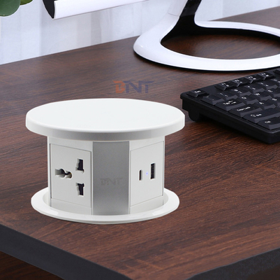 Eletrônico Desktop Soquete de alimentação Wifi Motorizado Soquete de alimentação de elevação com carregamento sem fio Soquete oculto de mesa