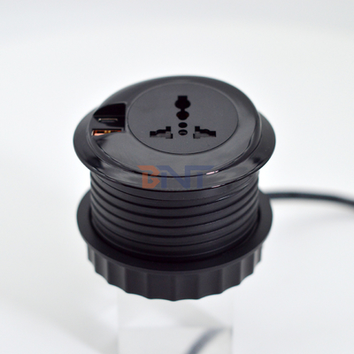 80 mm Conectores elétricos redondos e tomadas de Eu tomadas padrão com porta de carregamento USB tipo-C