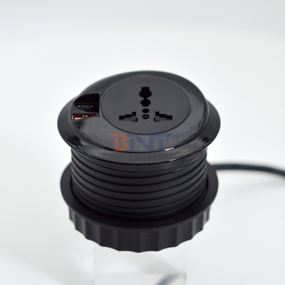80 mm Conectores elétricos redondos e tomadas de Eu tomadas padrão com porta de carregamento USB tipo-C