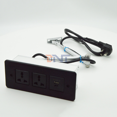 Faixa de alimentação recessada USB C carregamento rápido Flush Mount Mesa Mobiliário Caixa Soquete Mesa de conferência tomada oculta