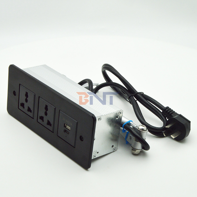 Faixa de alimentação recessada USB C carregamento rápido Flush Mount Mesa Mobiliário Caixa Soquete Mesa de conferência tomada oculta