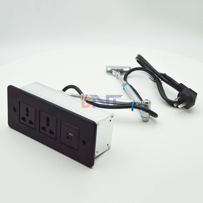Faixa de alimentação recessada USB C carregamento rápido Flush Mount Mesa Mobiliário Caixa Soquete Mesa de conferência tomada oculta