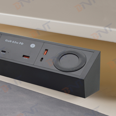 Multifuncional 2 tomadas de corrente alternada dupla USB A + C Reino Unido 65W PD carregamento rápido de escritório pinça tomada de energia