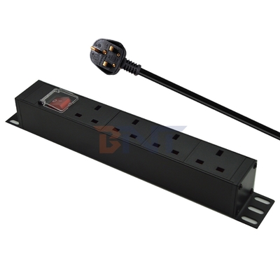 PDU 4-port Outlets SPD Surge Protector Power Strip Extension Socket 3250W com interruptor ON/OFF e cabo de alimentação
