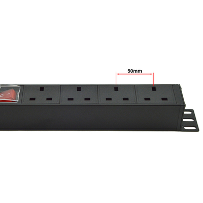 PDU 4-port Outlets SPD Surge Protector Power Strip Extension Socket 3250W com interruptor ON/OFF e cabo de alimentação