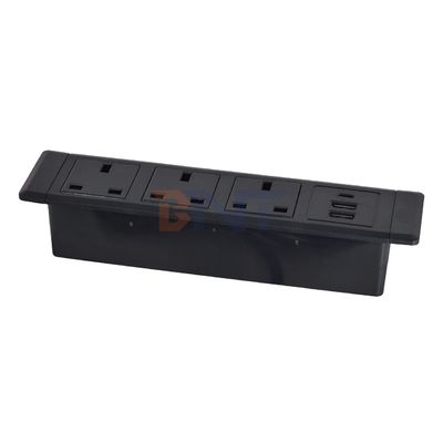 3UK Outlets Desktop Soquetes de alimentação multifuncionais com Soquete Elétrico 3AC e Soquetes de Carregamento 2*USB A+1*USB C