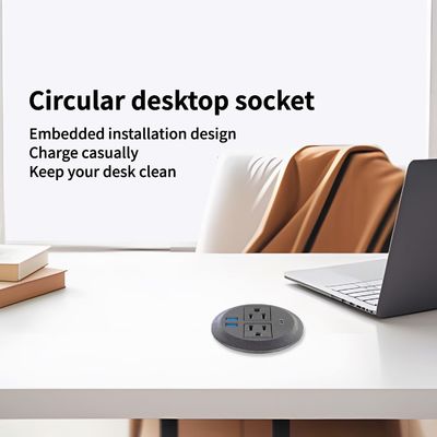 Conjunto de Sofá Redondo Soquete Elétrico Incorporado com 2 tomadas de energia padrão dos EUA e Dual USB Soquete de Carregamento Móveis Modernos
