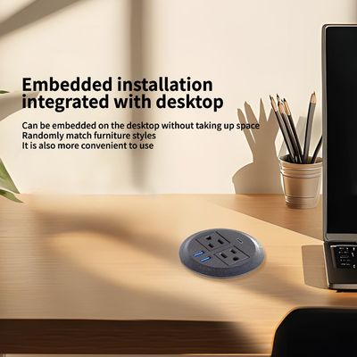 Conjunto de Sofá Redondo Soquete Elétrico Incorporado com 2 tomadas de energia padrão dos EUA e Dual USB Soquete de Carregamento Móveis Modernos