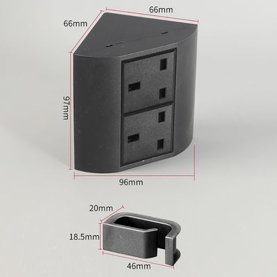 Corredor de escritório e escritório doméstico UK Socket com 2 tomadas para vários dispositivos