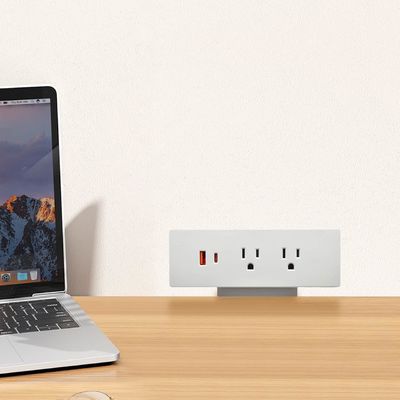 Multifuncional 2 tomadas de corrente alternada USB A + C US Power Carregamento Rápido Grampos de Desktop Socket Power Strip