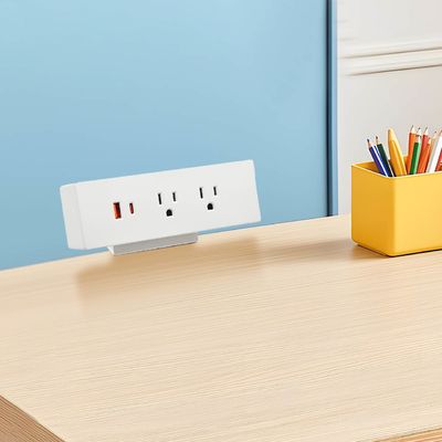 Multifuncional 2 tomadas de corrente alternada USB A + C US Power Carregamento Rápido Grampos de Desktop Socket Power Strip