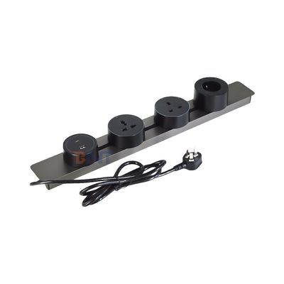 Tomada de trilho de energia com várias tomadas, novo estilo, montada na parede, removível, conveniente para cozinha