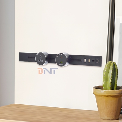 Tomada de trilho de energia multi-tomada montada na parede conveniente Nova tomada de liga de alumínio removível com interface de corrente fraca