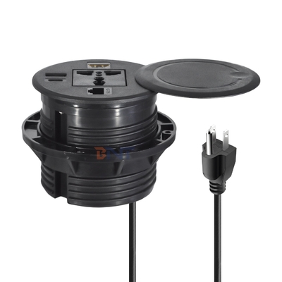 Sofá redondo Soquete de alimentação incorporado com tomadas de energia padrão universal USB A + C & HDMI & Nerwork