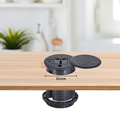 Sofá redondo Soquete de alimentação incorporado com tomadas de energia padrão universal USB A + C & HDMI & Nerwork