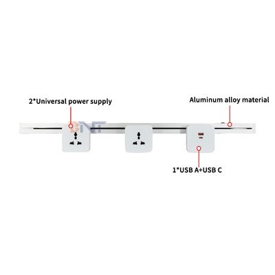 Nova tomada removível de trilho ultra estreito conveniente de parede de saída múltipla Power Rail Track Socket