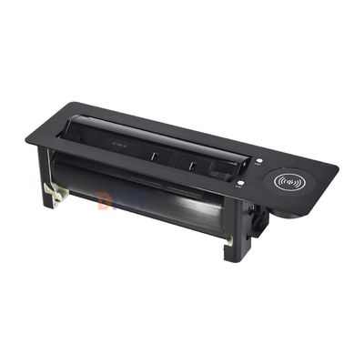 UK Standard Custom AC Power Socket Desktop Embedded Electric Flip Socket com 2 tomadas 1 USB & 1 Tipo C & 1 Carregador sem fio