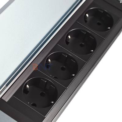Embedded flip cover Design Desktop Socket Power com 4 tomadas de EU AC