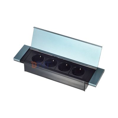 Embedded flip cover Design Desktop Socket Power com 4 tomadas de EU AC