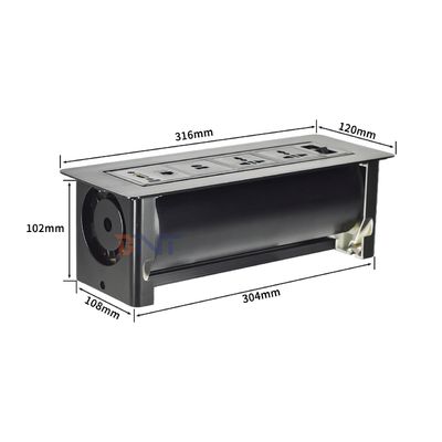 Interruptor de mesa giratória de multimídia Soquete/flip up Mesa tomada de alimentação / painel de mesa de conferência