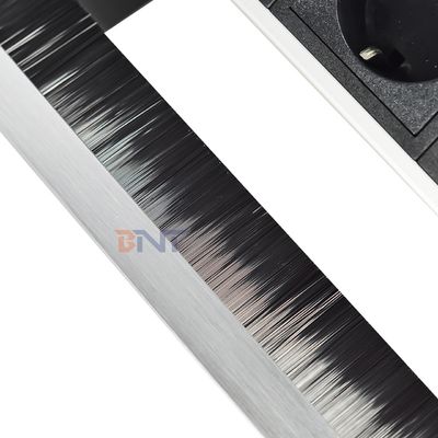 Tomada de energia de mesa com escova de mesa personalizada de fábrica, tampa flip, soquete USB de 20W, grommet de energia de mesa oculto