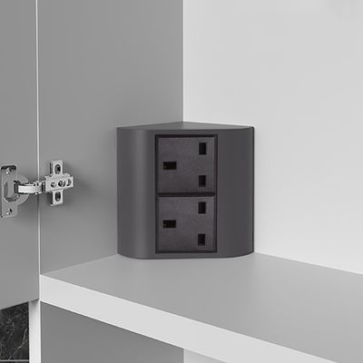 Corredor de escritório e escritório doméstico UK Socket com 2 tomadas para vários dispositivos