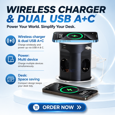 Bnt mesa escritório uso comercial 4 ac power pneumático pop-up tomada de mesa cozinha com dupla usb a + c porta pd45w carga